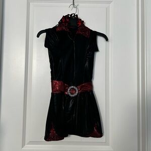 Black Biker Chick Ice Skating Dress